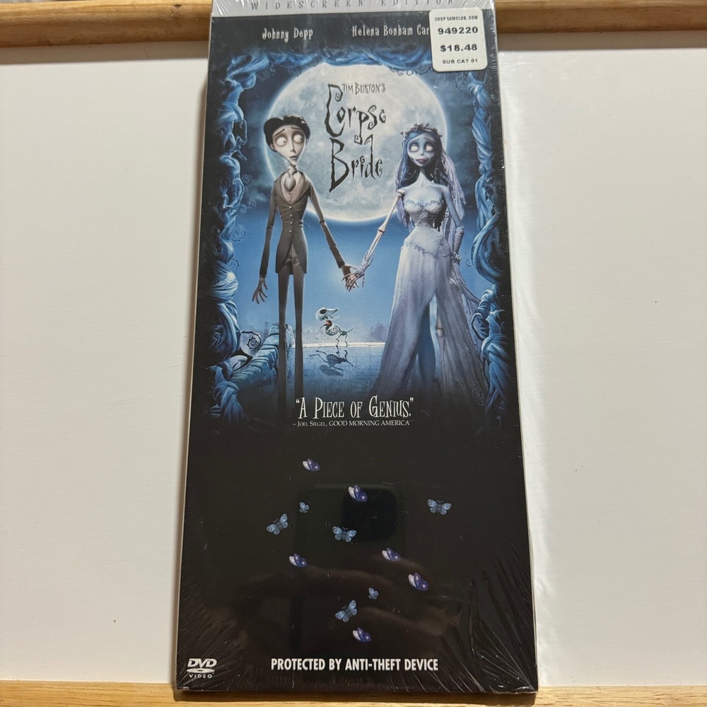 Corpse Bride Tim Burton DVD Unisex OS Blue Gothic Fantasy 2005 New Sealed